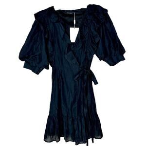 Magali Pascal Maggie Black Wrap Dress